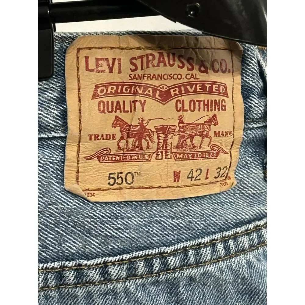 Levi's 550 Relaxed Fit Denim Jeans 42 x 32